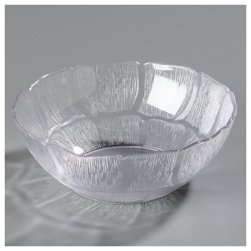 Carlisle 690807 1.2 Quarts Clear Bowl with Floral Edge Polycarbonate