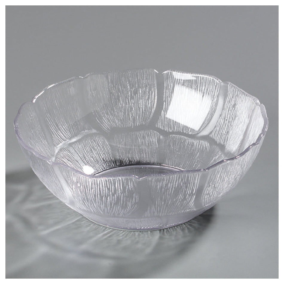 Carlisle 690807 1.2 Quarts Clear Bowl with Floral Edge Polycarbonate
