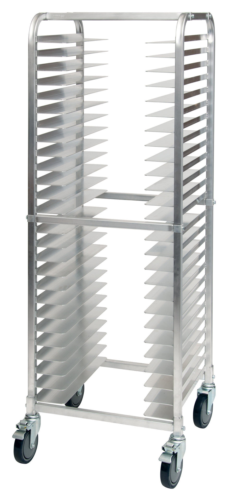 Winco ALPR-26BK 23 Inch 26 Tier Pizza Rack Aluminum with Casters