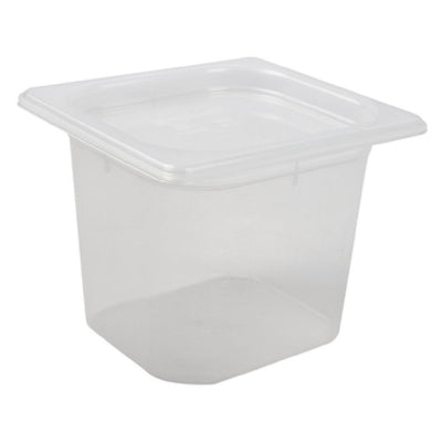 Carlisle MP16 2 Quart Food Pan Translucent Plastic Stackable with Lid