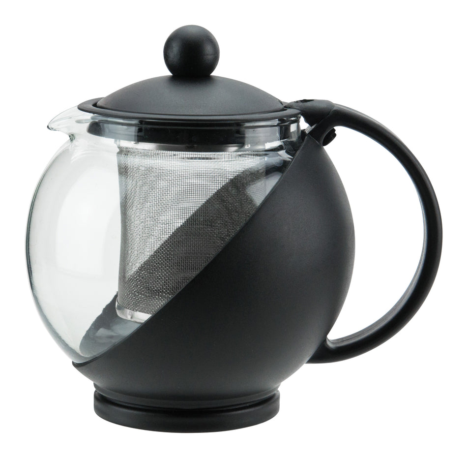 Winco GTP-25 25 Oz Teapot with Fine Mesh Strainer Glass and Plastic