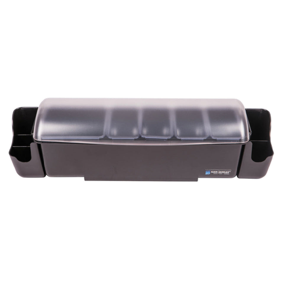 Carlisle BD4005S 22 Inch Wide Plastic Garnish Center with Dome Cover