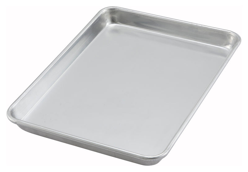 Winco ALXP-1204 13 Inch Quarter Size Sheet Pan 16 Gauge Open Bead Aluminum