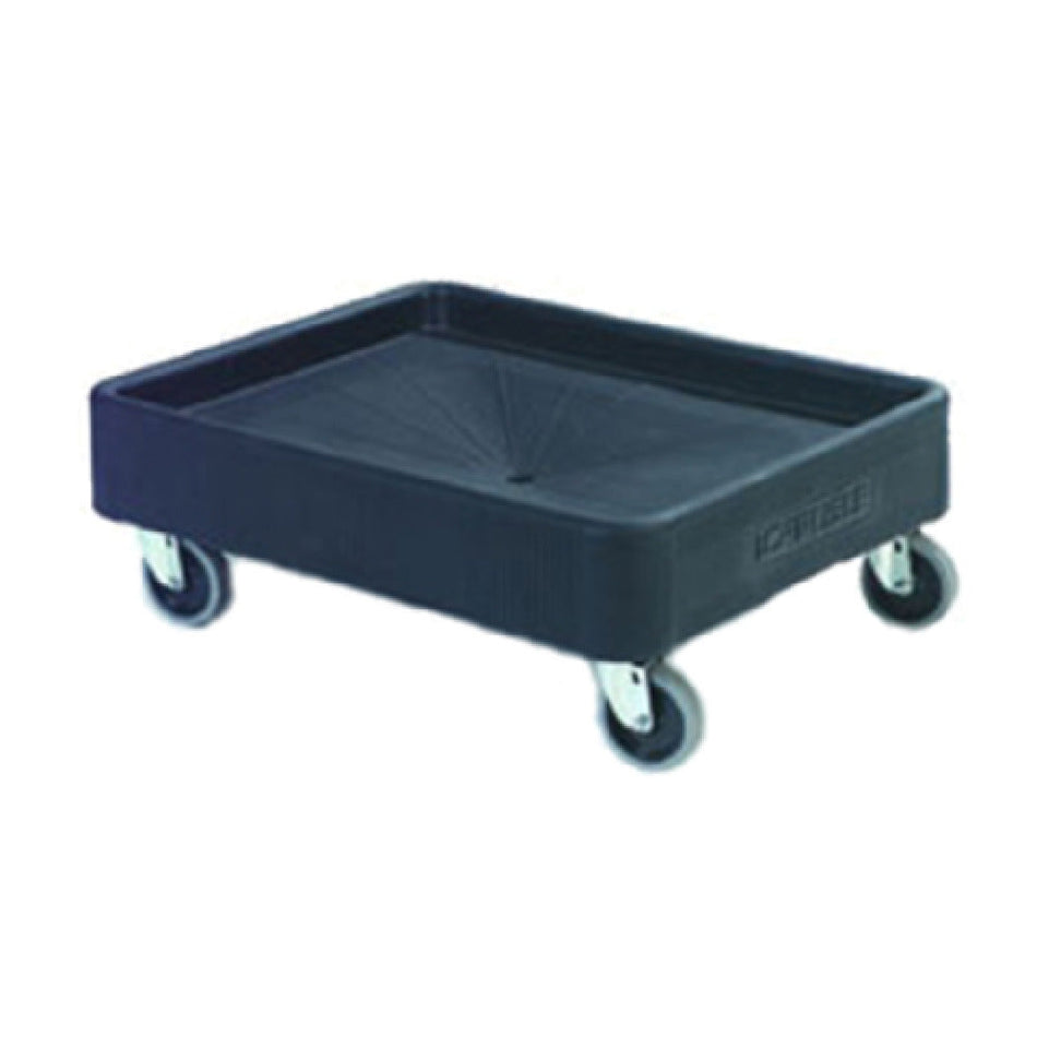 Carlisle DL300R03 27 Inch Platform Dolly with Non-Marking Swivel Casters Black Polyethylene