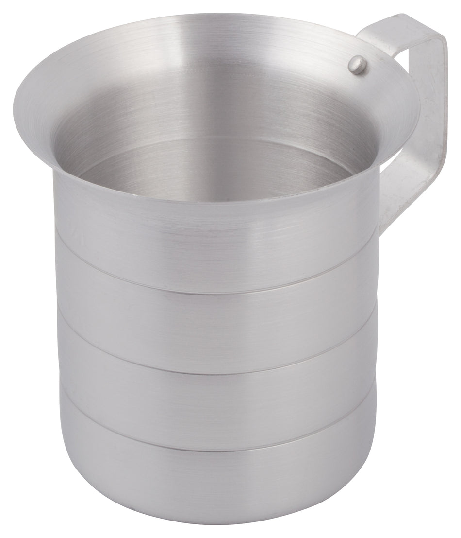 Winco AM-1 1 Qt Measuring Cup Aluminum with Ergonomic Handle