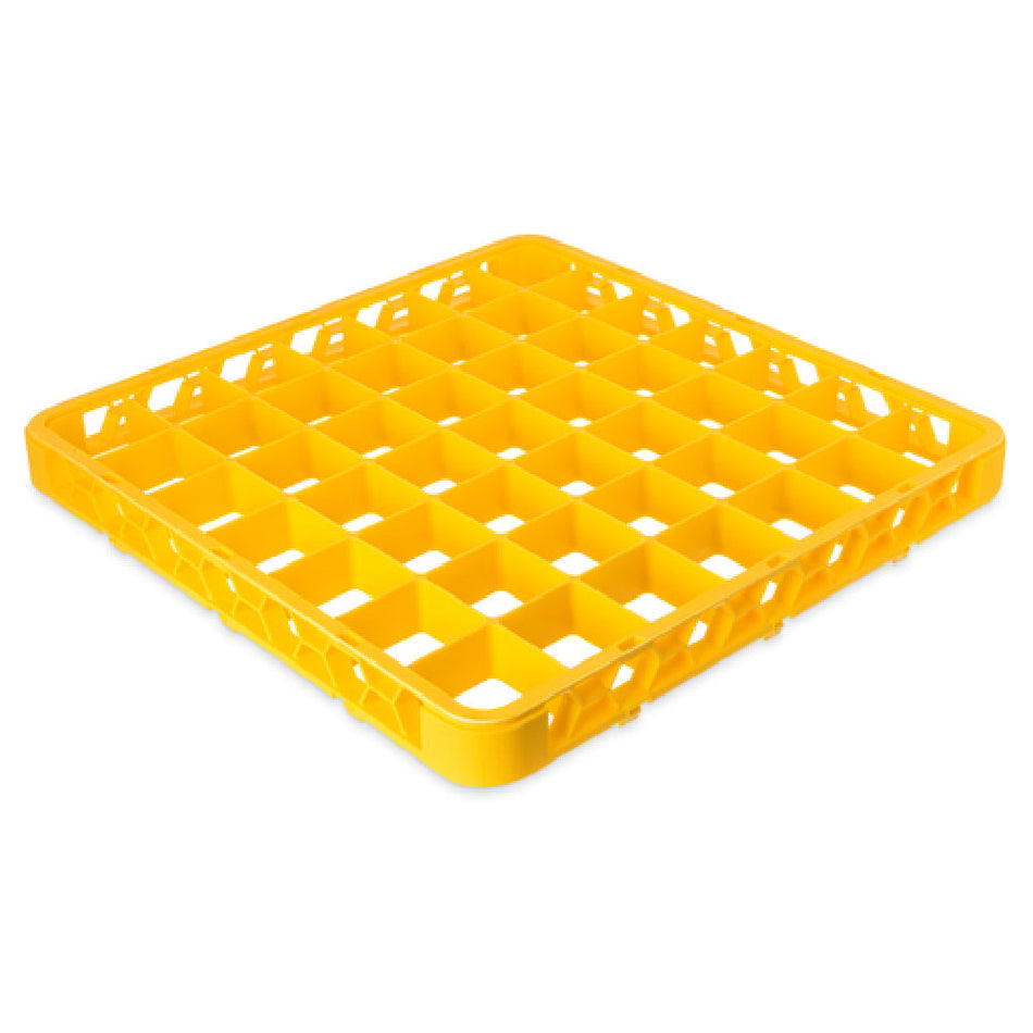 Carlisle RE49C04 Full Size Dishwasher Rack Extender 49 Compartment Yellow Polypropylene with Texture