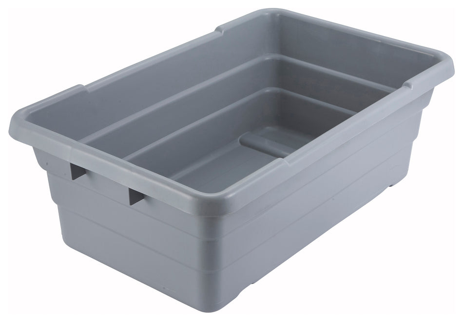 Winco PL-8 24 Inch Lug BPA Free Gray Polypropylene Stackable Container