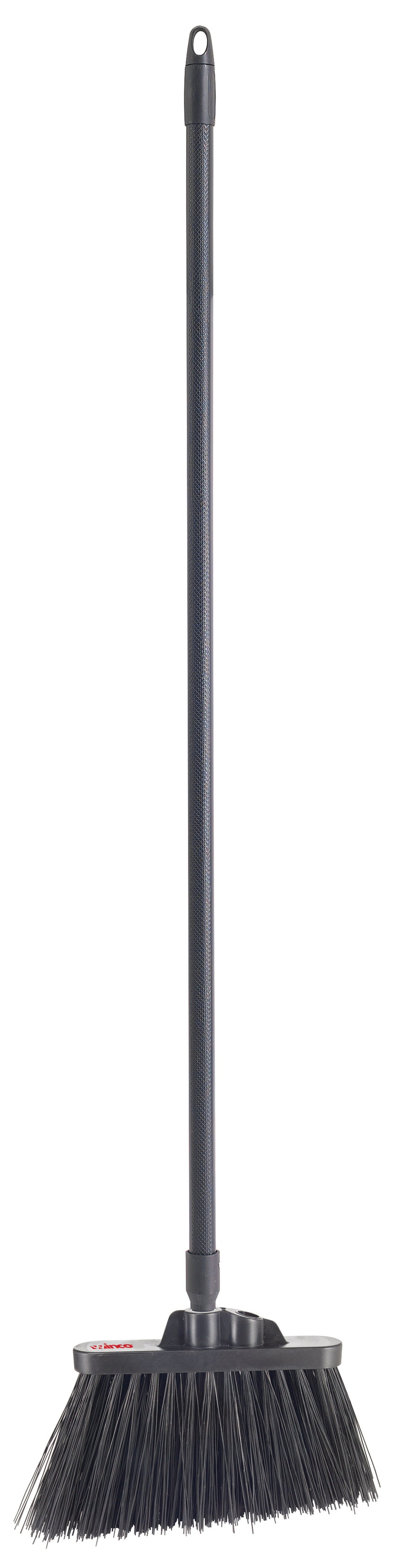 Winco BRAU-9K-H 48 Inch Angle Broom Heavy Duty Fiberglass Handle Black Bristle
