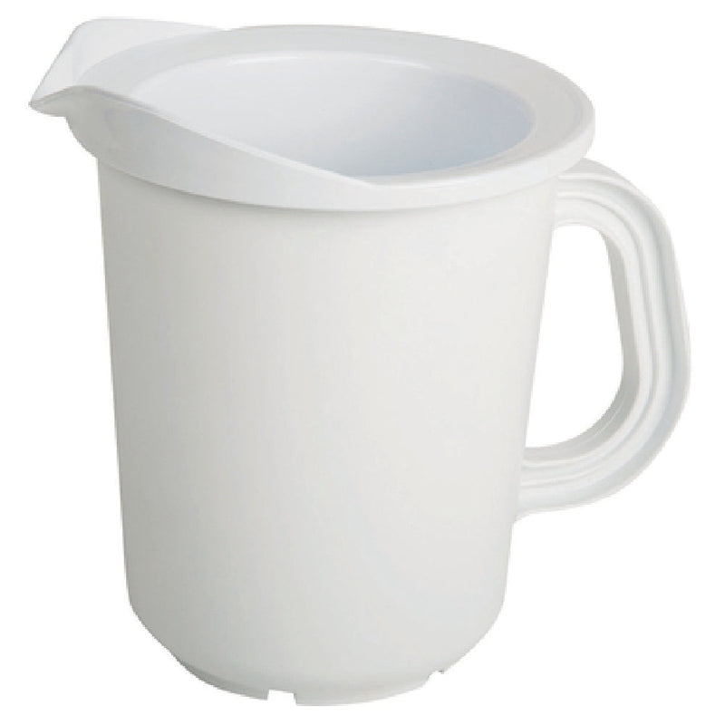 Carlisle CI7025 60 Oz Insulated Polycarbonate Pitcher White with Handle