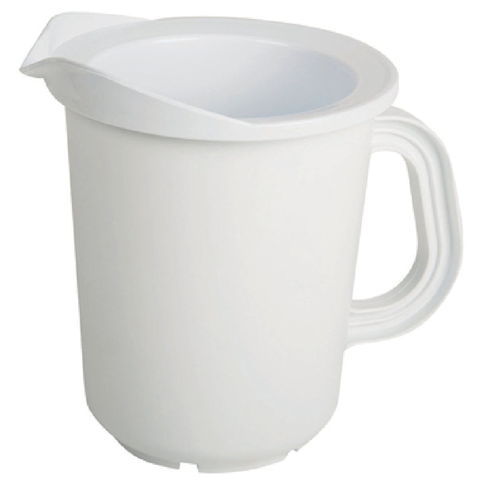 Carlisle CI7025 60 Oz Insulated Polycarbonate Pitcher White with Handle
