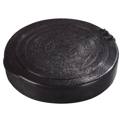 Carlisle 071003 7 Inch Tortilla Server with Hinged Lid Black Polypropylene