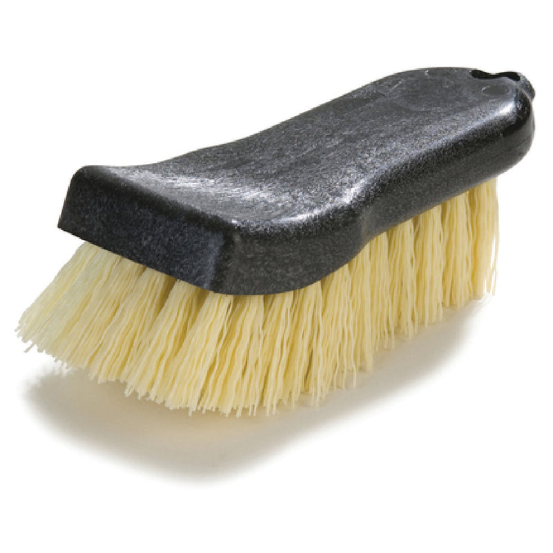 Carlisle 36501500 6 Inch Utility Scrub Brush Ergonomically Curved Polypropylene Bristles