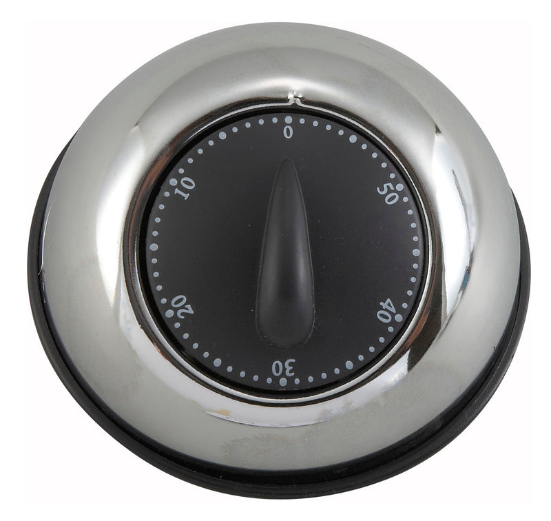 Winco TIM-78 4 Inch Mechanical Timer Stainless Steel Long Ring