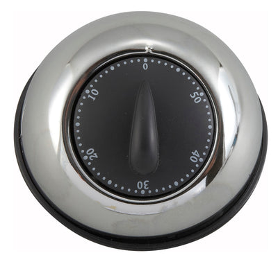 Winco TIM-78 4 Inch Mechanical Timer Stainless Steel Long Ring