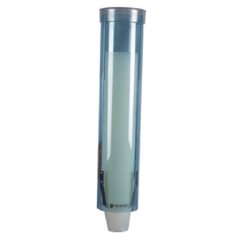 Carlisle C3165TBL 16 Inch Water Cup Dispenser Wall Mount Pull Type Plastic Arctic Blue