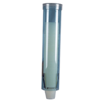 Carlisle C3165TBL 16 Inch Water Cup Dispenser Wall Mount Pull Type Plastic Arctic Blue