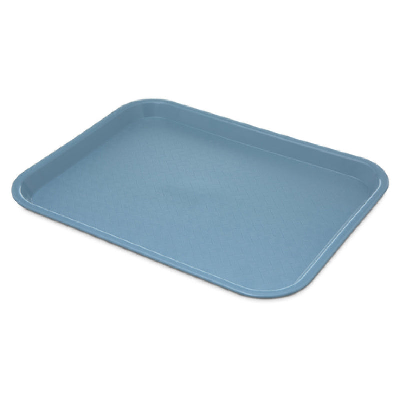 Carlisle CT101459 10 Inch Cafeteria Tray Slate Blue Polypropylene Rectangular with Drying and Stacking Lugs