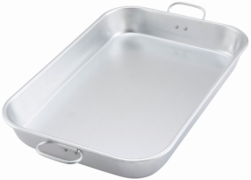 Winco ALBP-1218 17-3/4 Inch Baking Pan Aluminum Rectangular with Drop Handles