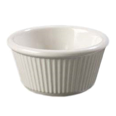 Carlisle S287-842 4 Oz Ramekin Fluted Stackable Break-Resistant Melamine Bone