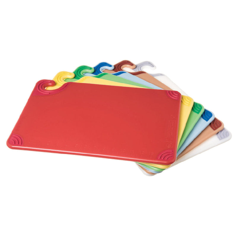 Carlisle CBG1218KC 12 Inch Cutting Board Set with Anti-Slip Corners Co-polymer Assorted