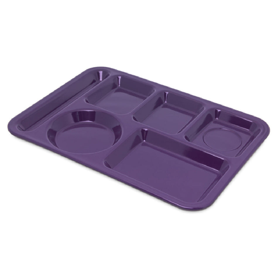 Carlisle 4398087 14 Inch Left-Handed Compartment Tray Melamine Purple