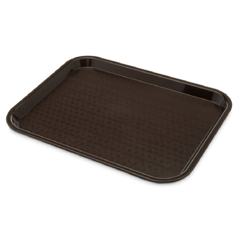Carlisle CT101469 13-7/8 Inch Rectangular Tray with Drying and Stacking Lugs Polypropylene Chocolate