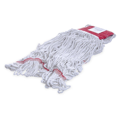 Carlisle 369424B00 18 Inch Large Wet Mop Head 4 Ply Looped End Cotton Synthetic