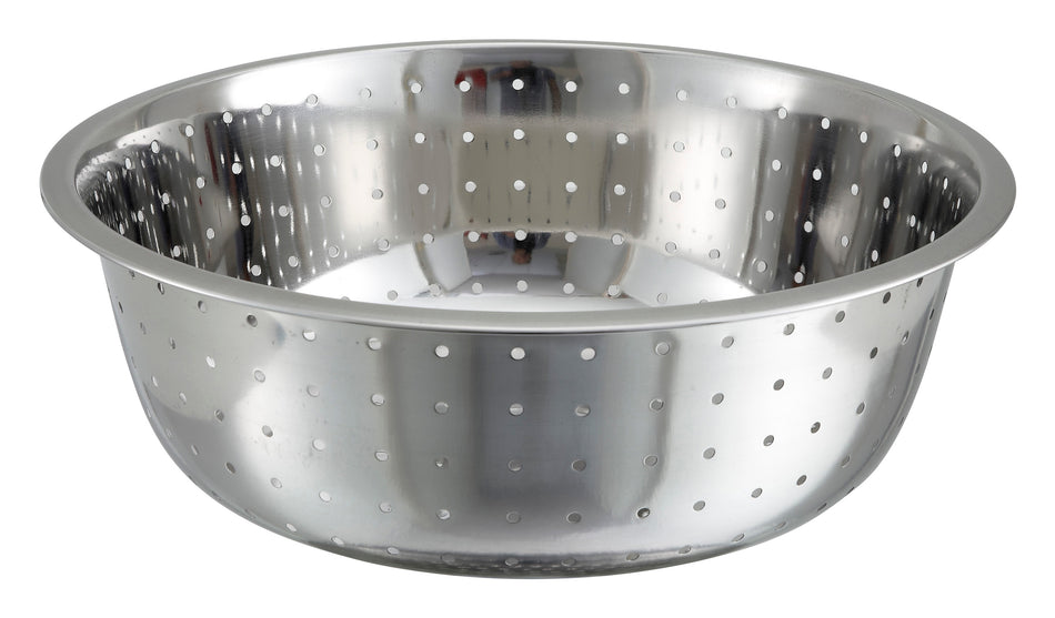 Winco CCOD-15L 15 Inch Diameter Chinese Colander Stainless Steel 5mm Holes