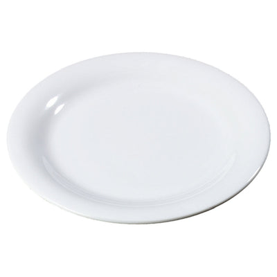 Carlisle 3300402 9 Inch Narrow Rim Dinner Plate Melamine White Break Resistant