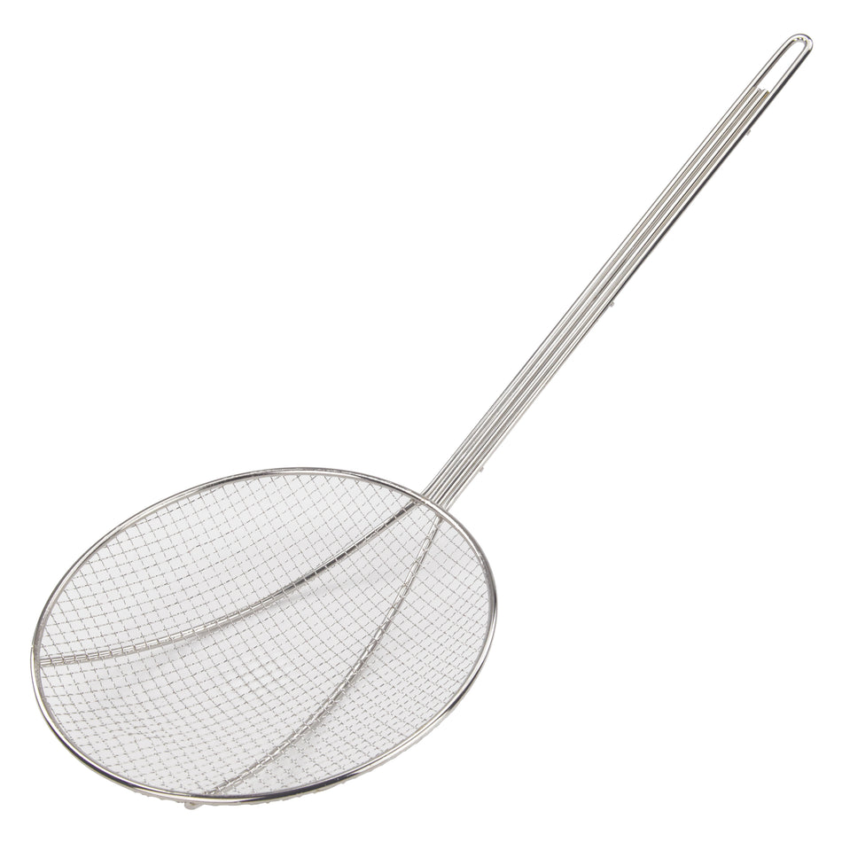 Winco SC-8R 8 Inch Round Skimmer Nickel Plated Wire with 13 Inch Handle
