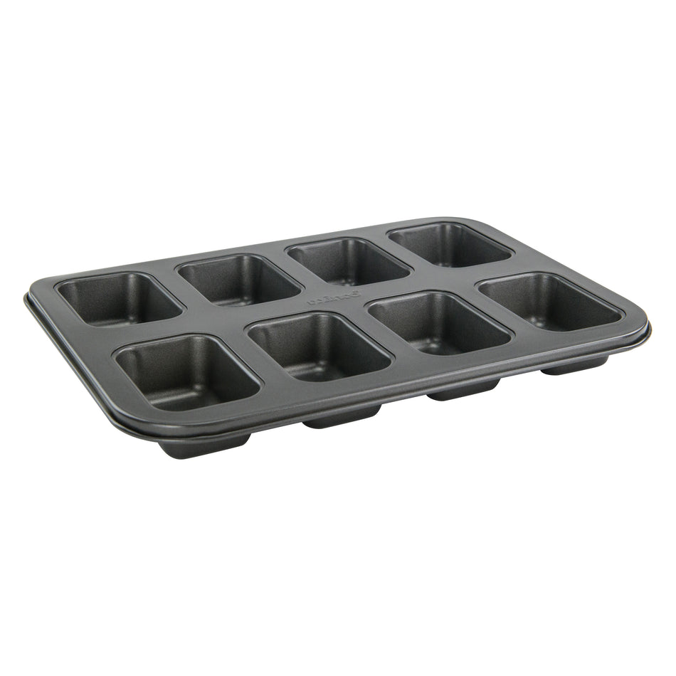 Winco HLF-8MN 14 Inch Mini Loaf Pan with 8 Compartment Non-Stick Carbon Steel