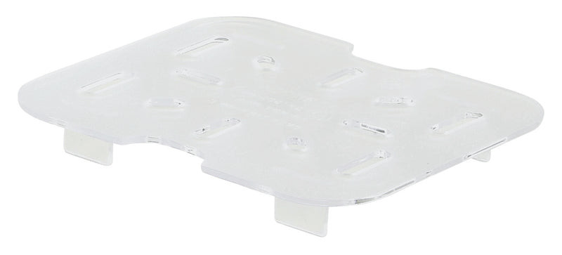 Winco SP76DS 4-1/4 Inch Polycarbonate Drain Shelf for 1/6 Size Food Pans