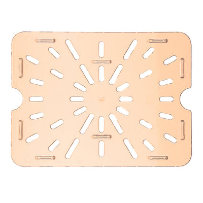 Carlisle 1043513 10 Inch Amber Food Pan Drain Shelf with Notched Design