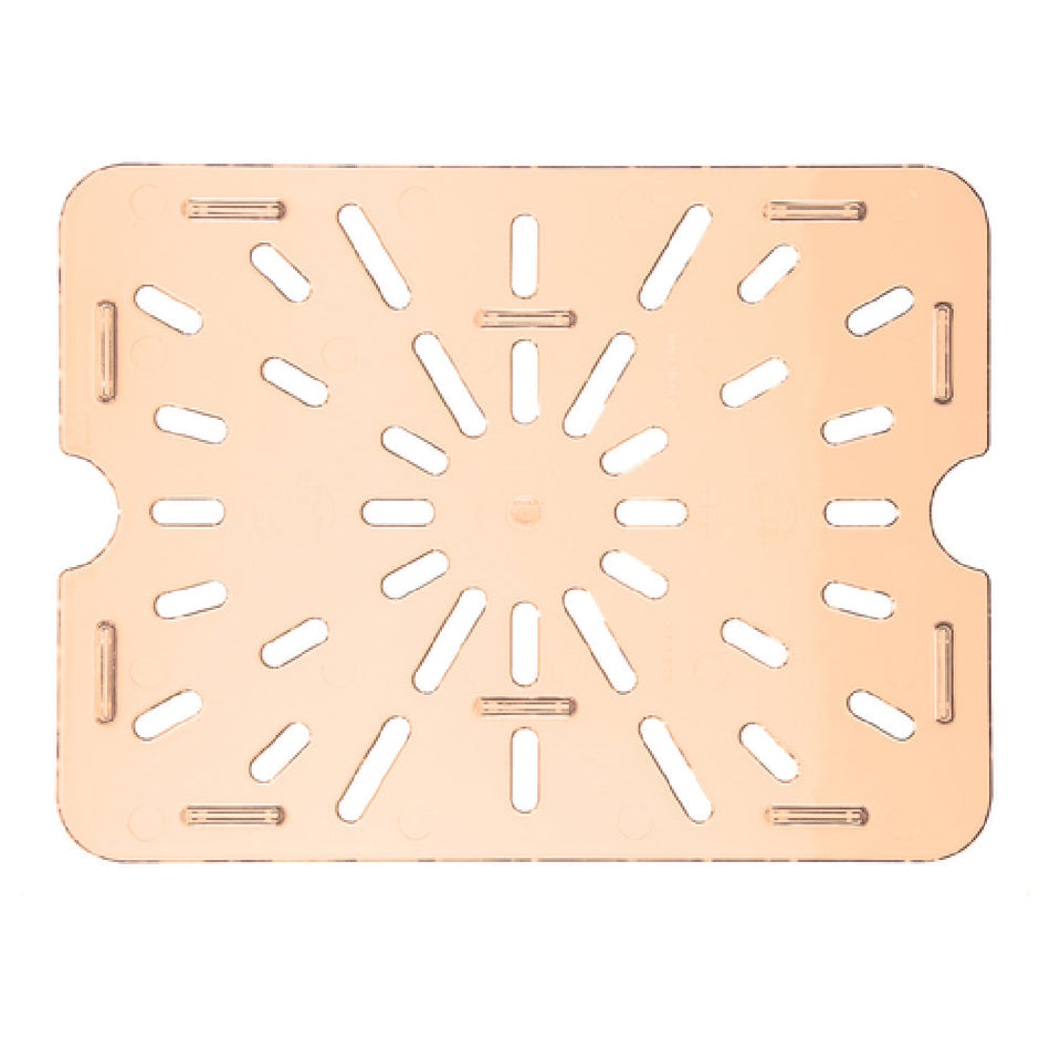Carlisle 1043513 10 Inch Amber Food Pan Drain Shelf with Notched Design