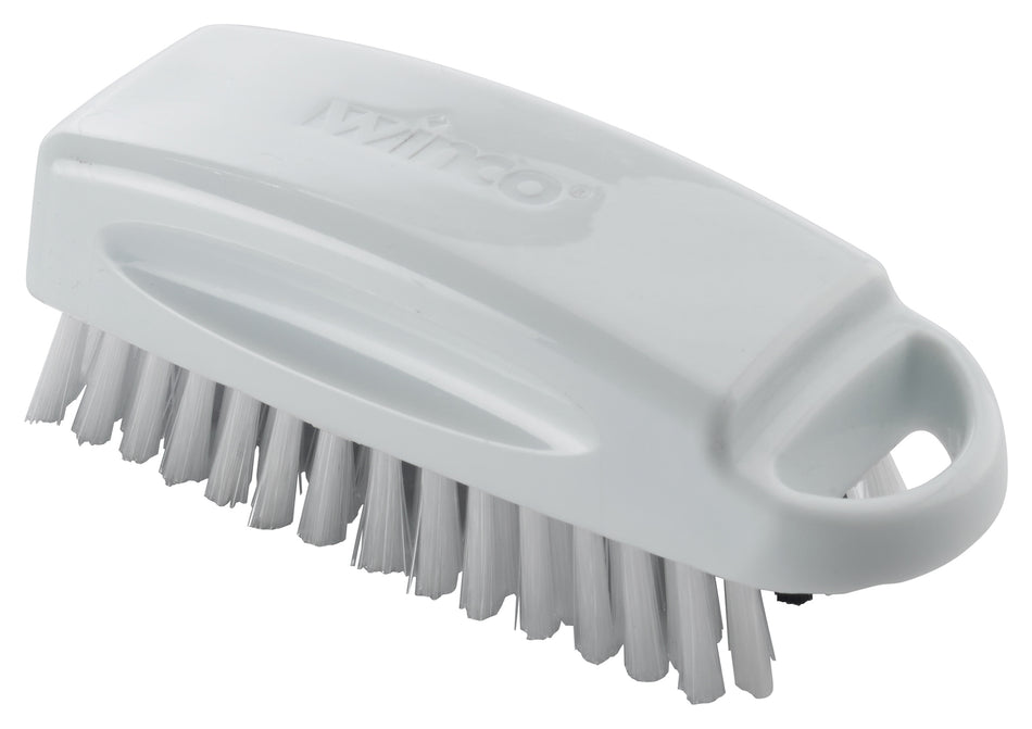 Winco BRN-52 5-3/4 Inch Nail Cleaning Brush Plastic Handle Polypropylene Bristles White and Black