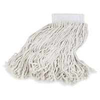 Carlisle 369811B00 Small Wet Mop Head 4 Ply Cut End White Cotton Yarn
