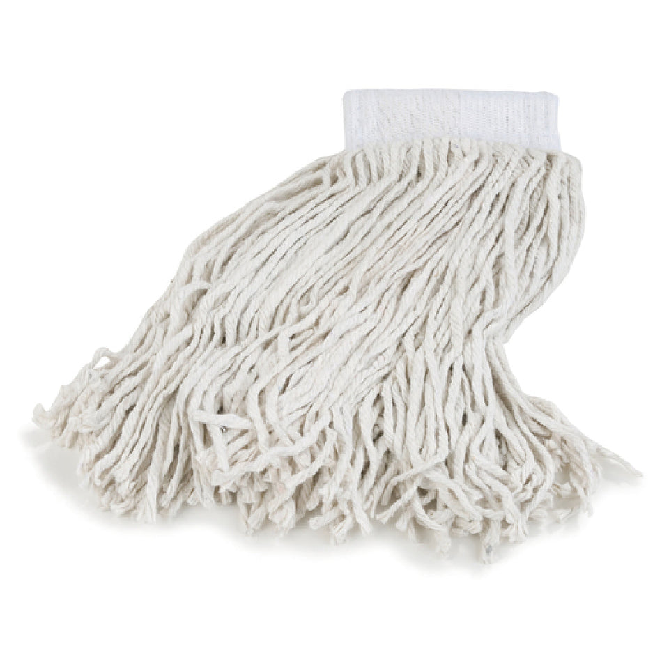 Carlisle 369811B00 Small Wet Mop Head 4 Ply Cut End White Cotton Yarn