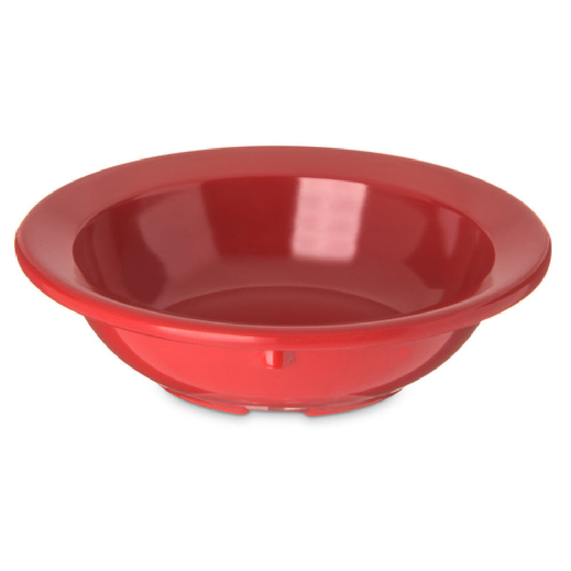 Carlisle 4353205 4-2/25 Inch Diameter Fruit Bowl Melamine Red with Reinforced Rim