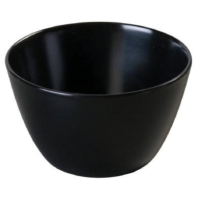 Carlisle KL35003 8 Oz Bouillon Cup Melamine Black Rolled Edge Dishwasher Safe