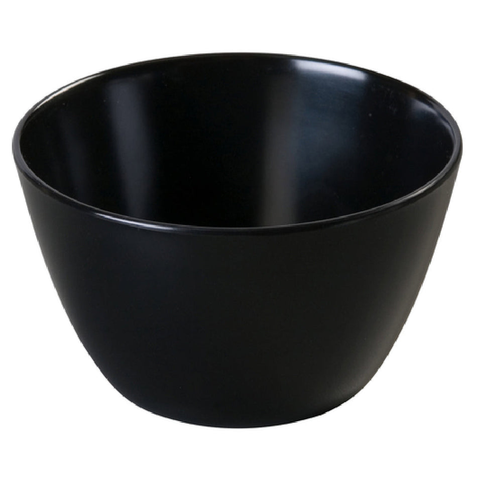 Carlisle KL35003 8 Oz Bouillon Cup Melamine Black Rolled Edge Dishwasher Safe