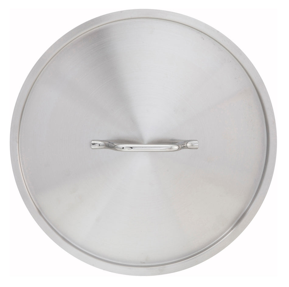 Winco SSTC-12F 12 Inch Round Fry Pan Cover with Handle Stainless Steel NSF