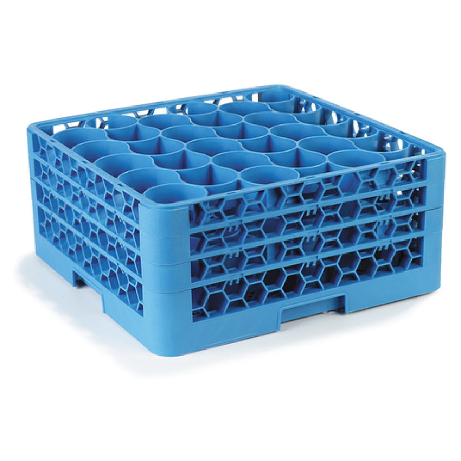 Carlisle RW30-214 Full Size Dishwasher Rack with 30 Rounded Compartments Blue