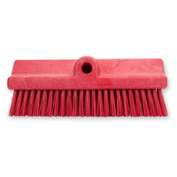 Carlisle 40423EC05 10 Inch Dual Surface Floor Scrub Brush Head Red Polyester