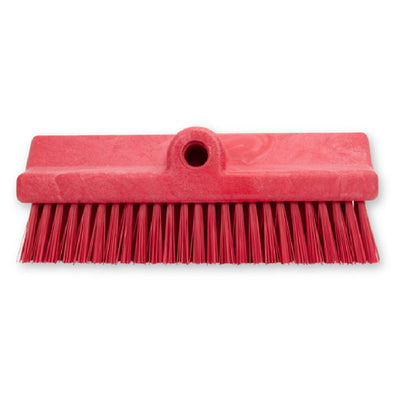 Carlisle 40423EC05 10 Inch Dual Surface Floor Scrub Brush Head Red Polyester