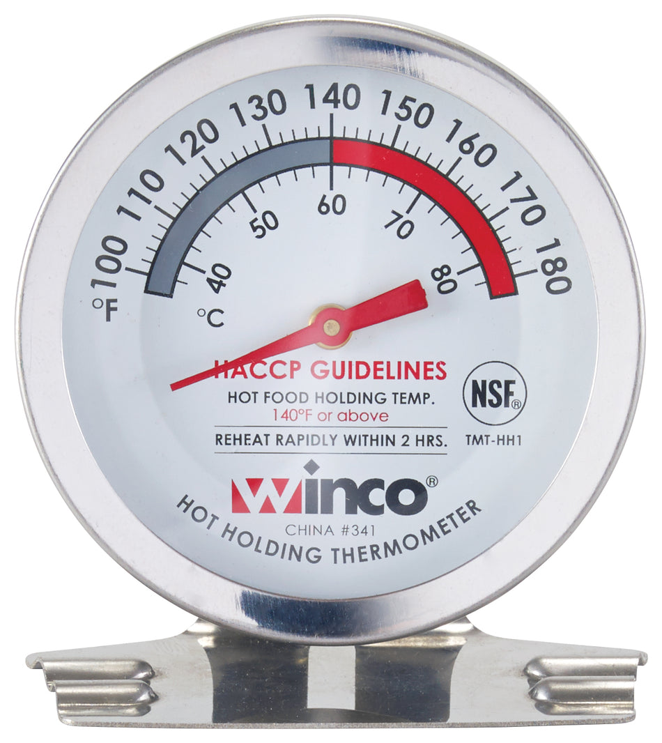 Winco TMT-HH1 Hot Holding Thermometer 100 to 180 Fahrenheit dial NSF