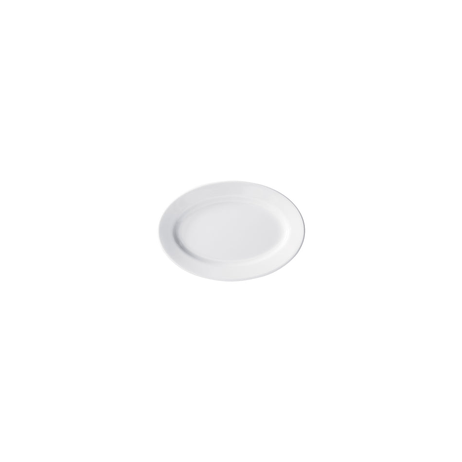 Winco BPO-7 Birkhall Oval Platter With Rolled Edge, 7"L, White Porcelain, 36 Pieces/Case