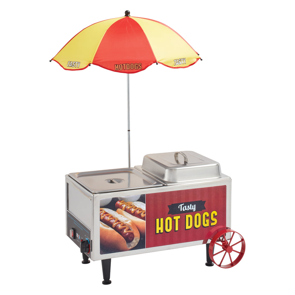 Winco 60072 21 Inch Electric Hot Dog Mini Cart with Adjustable Thermostat
