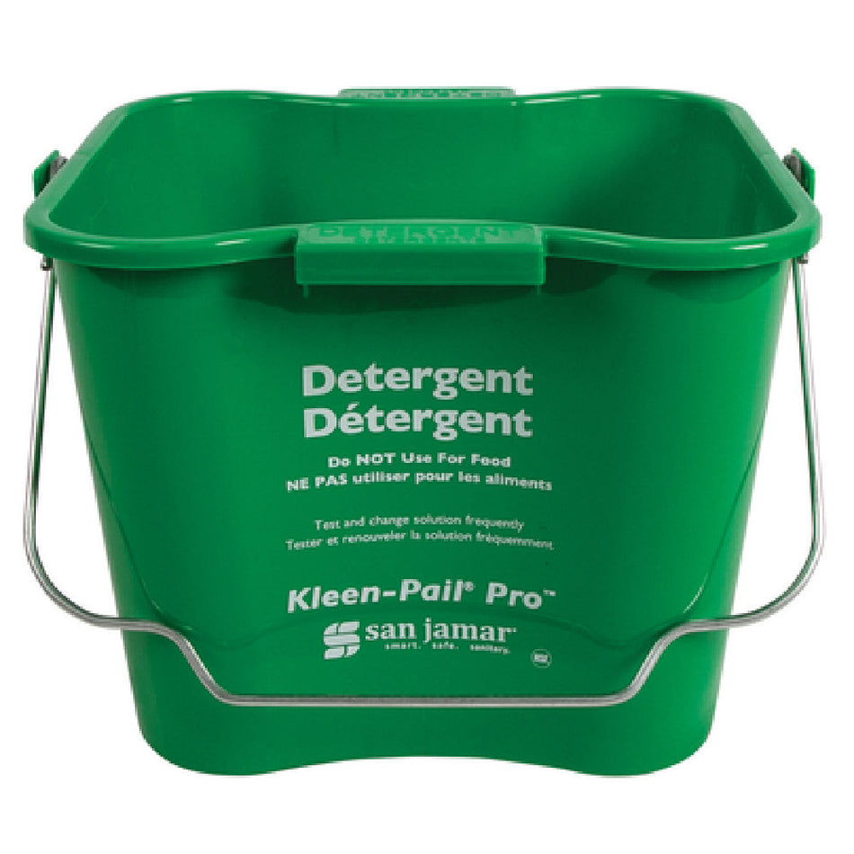 Carlisle KPP256GN 8 Qt Green Bucket with Rounded Corners and Molded Handles