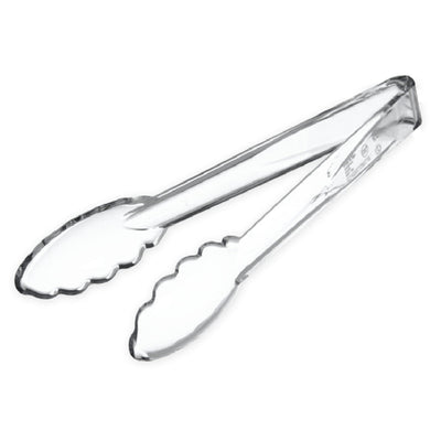 Carlisle 410907 9 Inch Utility Tongs One-piece Clear Polycarbonate