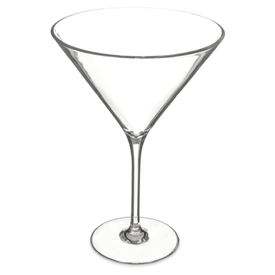 Carlisle 564607 9 Oz Dishwasher Safe Martini Glass Clear Polycarbonate